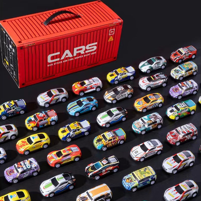 🎅Weihnachtsangebot 49 % RABATT🎁48 Mini-Motorwagen mit integrierter Garage