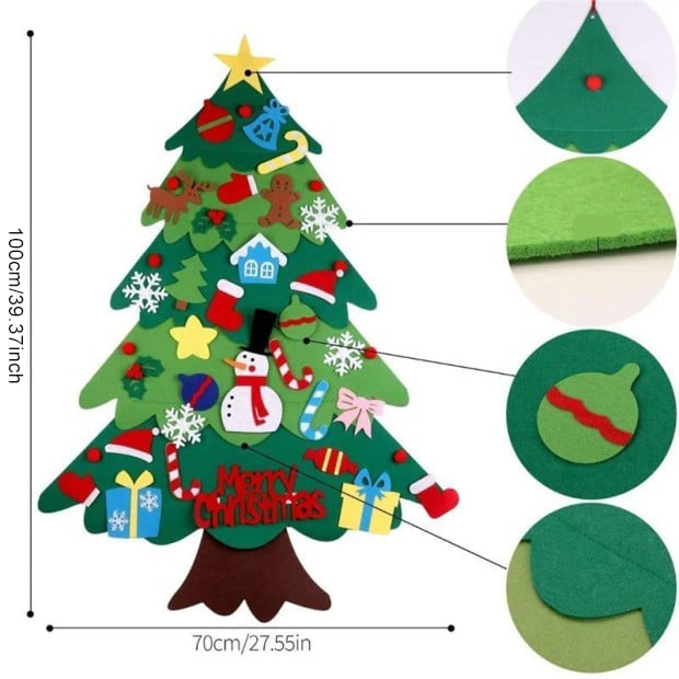 🎄Weihnachtsaktion - 50 % Rabatt🎁DIY-Filz-Weihnachtsbaum-Set