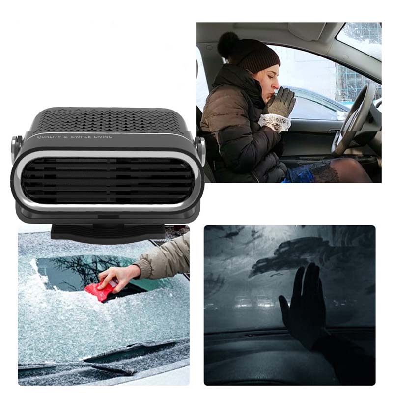 🔥 60% RABATT JETZT! ✨ 2-in-1 Tragbare Autheizung - 360° Drehung & Doppelspannung (12V/24V) für Schnelles Entfrosten und Heizen 🚗❄️
