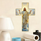 ✝️ 50% RABATT! ✨ Retro Jesus Christus Wandkreuz - Vintage Holzdesign mit Religiöser Symbolik für Spirituelle Raumdekoration 🕊️🌟