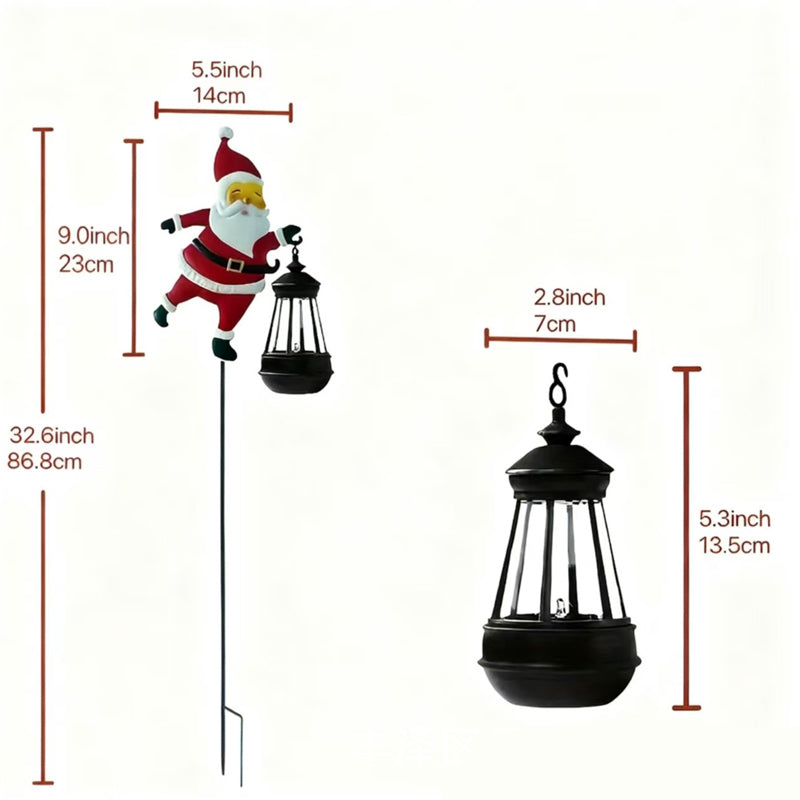 🎅 50% RABATT JETZT! ✨ Solarbetriebene Gartenleuchte mit Weihnachtsmannmotiv - 16 Farbmodi mit IP44 Wasserschutz für Festliche Außendekoration 🌟🔋