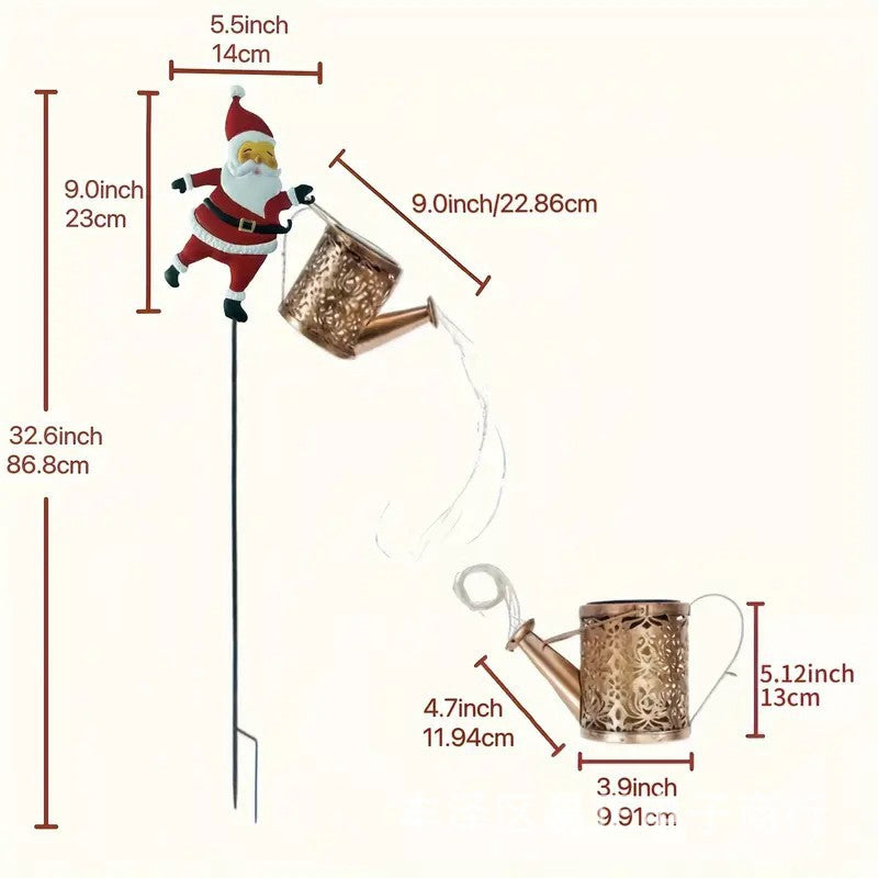 🎅 50% RABATT JETZT! ✨ Solarbetriebene Gartenleuchte mit Weihnachtsmannmotiv - 16 Farbmodi mit IP44 Wasserschutz für Festliche Außendekoration 🌟🔋