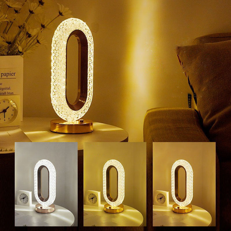 📢📢50% RABATT !!⏰Wiederaufladbare LED-Nachtlichtlampe mit Kristall-Optik, luxuriöses Design für Schlafzimmer & Wohnbereich ✨