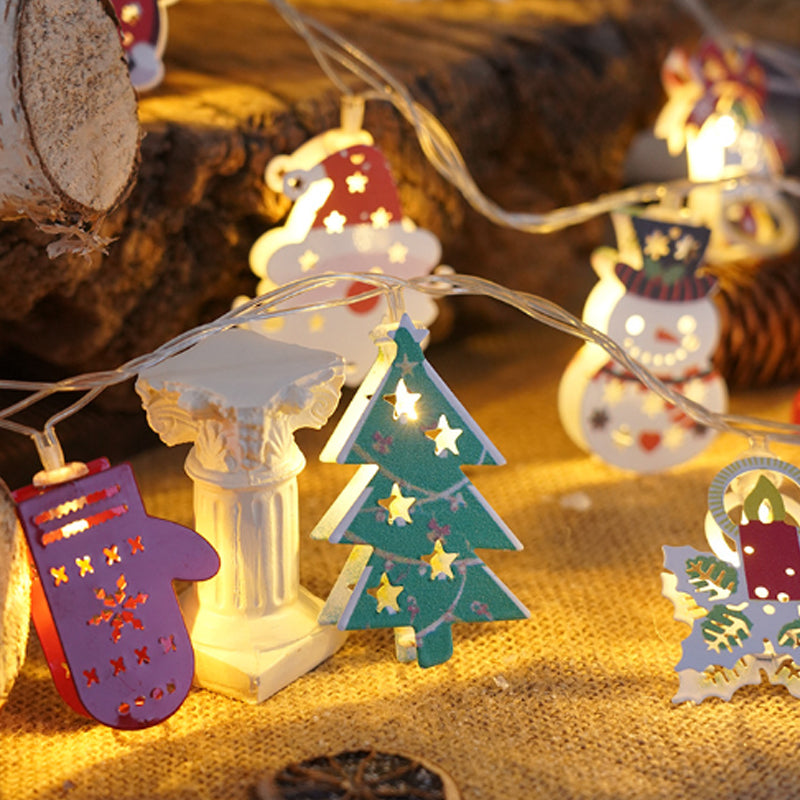 🎅 LED-Lichterkette mit Weihnachtsmann