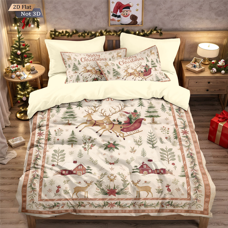 🔥Black-Friday-Mega-Angebot – 56 % Rabatt!🔥Festliches Weihnachts 3-teiliges Bettwäsche-Set