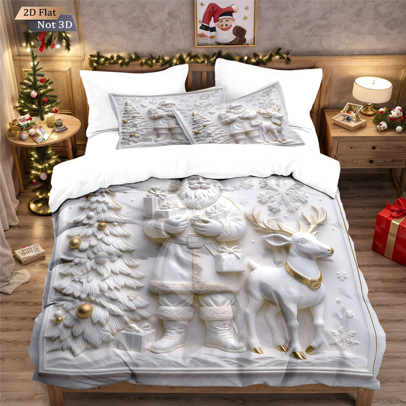 🔥Black-Friday-Mega-Angebot – 56 % Rabatt!🔥Festliches Weihnachts 3-teiliges Bettwäsche-Set