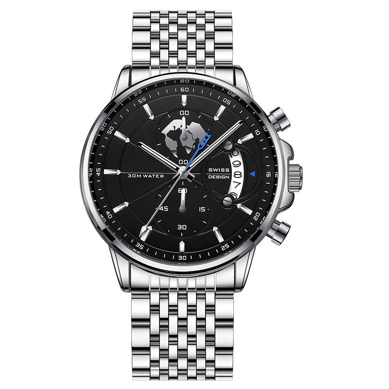 📢📢60 % Rabatt!!! 🎅Herrenuhr mit Globusmotiv im maritimen Stil