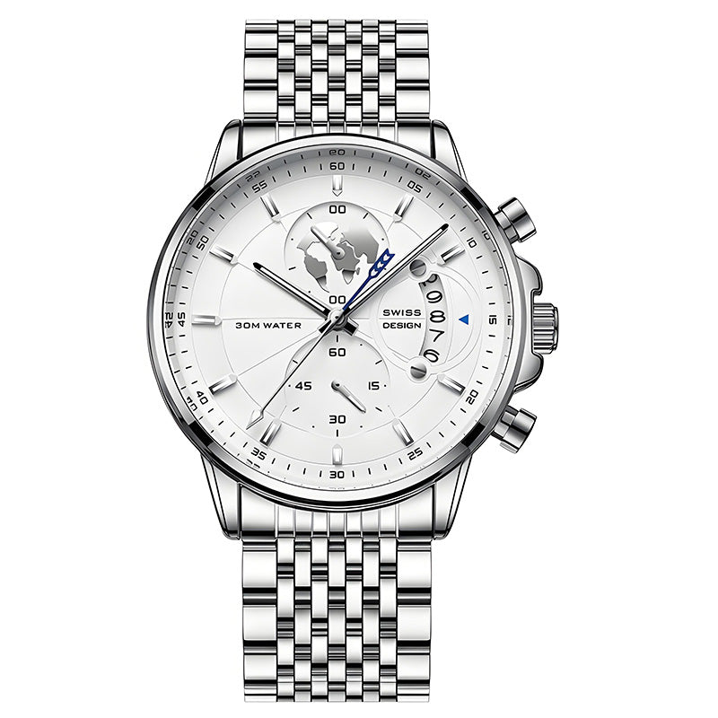 📢📢60 % Rabatt!!! 🎅Herrenuhr mit Globusmotiv im maritimen Stil