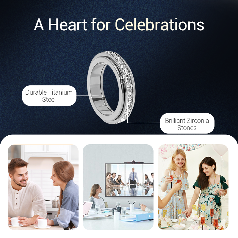 💍 50% RABATT! ✨ Drehbarer Ring – 18K Roségold, Zirkonia & Anti-Stress – Stil trifft Entspannung 💎