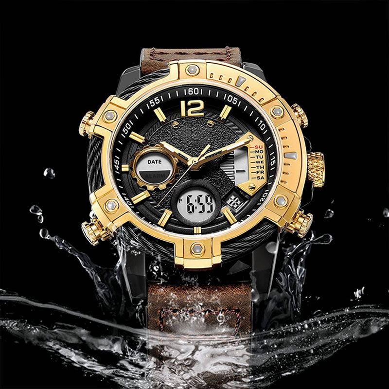 ⌚Multifunktionale Herren-Quarz-Sportuhr mit zwei Displays, wasserdicht bis 3 ATM