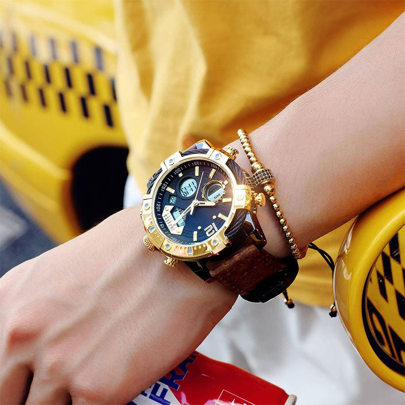 ⌚Multifunktionale Herren-Quarz-Sportuhr mit zwei Displays, wasserdicht bis 3 ATM