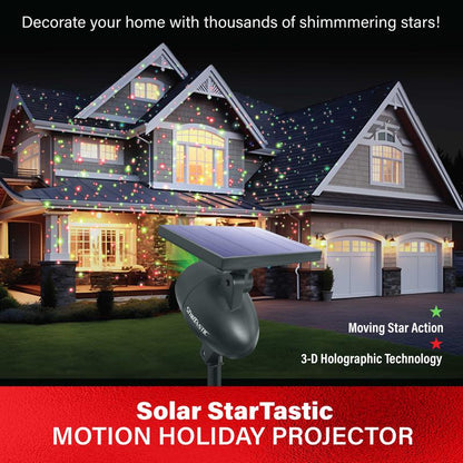 💫❄️ Solar-Weihnachtsbeleuchtung ❄️Kabellose StarTastic Outdoor-Laser-Bewegungsprojektoren für die Weihnachtszeit