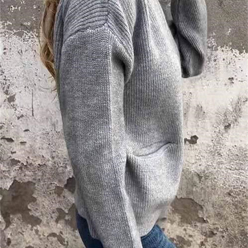 🧶 Damen-Strickjacke mit Reißverschluss – Gemütliche Passform