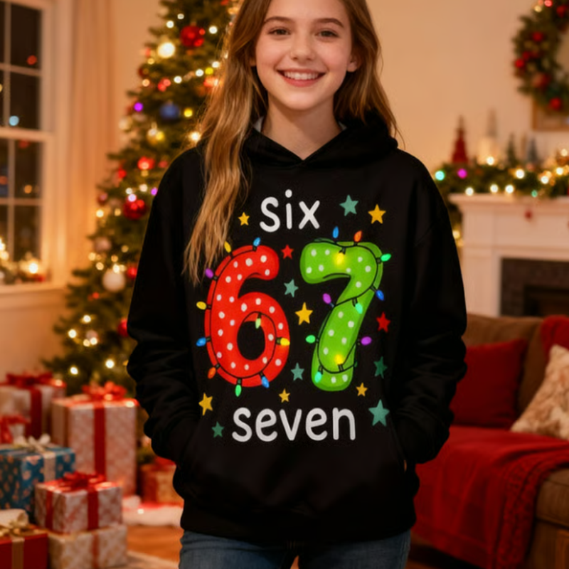 👕 50% RABATT JETZT! ⏰ Kinder Weihnachts-Kapuzenpullover - "67" Print & Weich, Perfekt für Festliche Stimmung ✨
