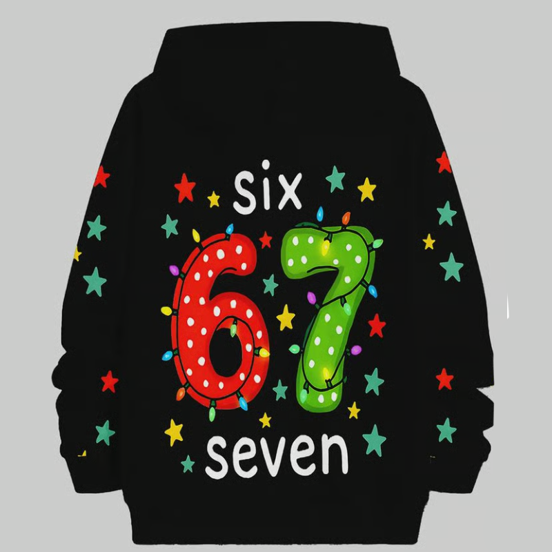 👕 50% RABATT JETZT! ⏰ Kinder Weihnachts-Kapuzenpullover - "67" Print & Weich, Perfekt für Festliche Stimmung ✨