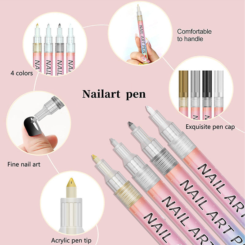 🎁Weihnachtsgeschenk🎄12-farbiger Profi-Nagellackstift-Set