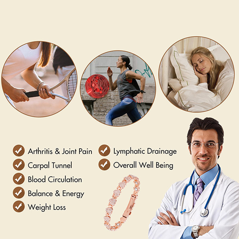 📢📢70 % Rabatt!!! 🎅Funkelnde herzförmige Magnetarmbänder aus Kupfer für Damen