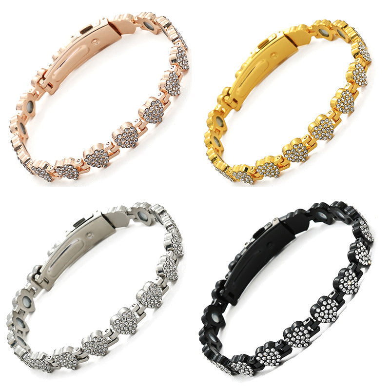 📢📢70 % Rabatt!!! 🎅Funkelnde herzförmige Magnetarmbänder aus Kupfer für Damen