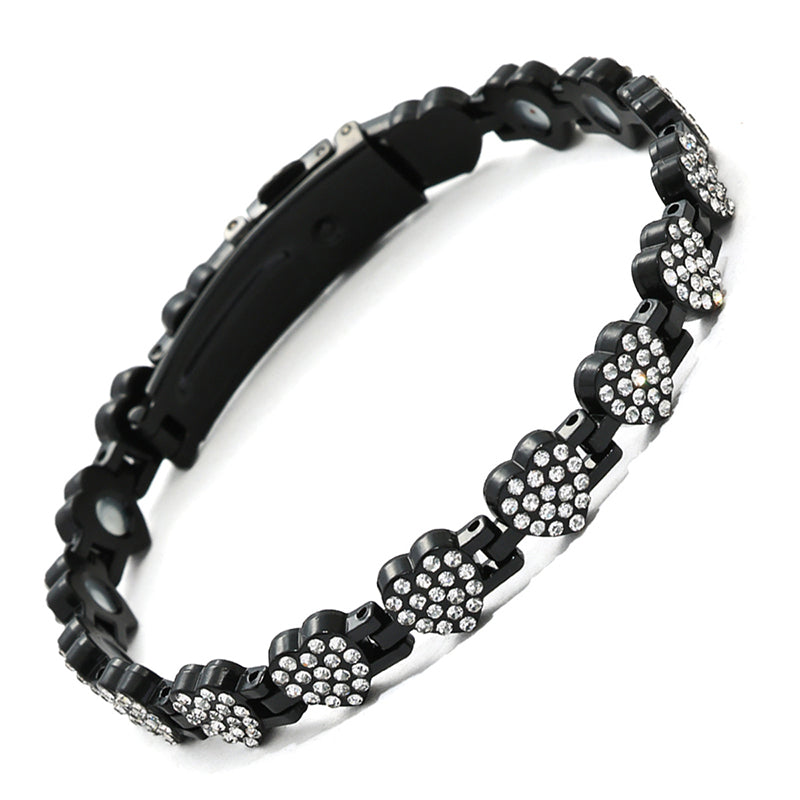 📢📢70 % Rabatt!!! 🎅Funkelnde herzförmige Magnetarmbänder aus Kupfer für Damen