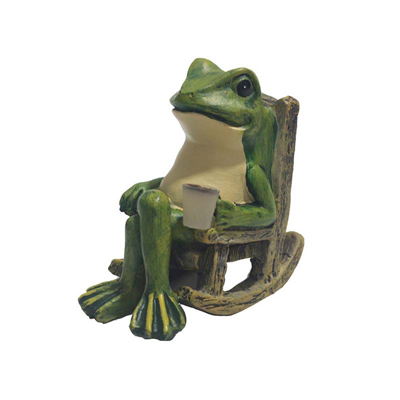 ⌛ Nur noch 3 Tage – 50 % auf alles! ⏰Solarbetriebenes schaukelndes Frosch-Stuhl-Ornament