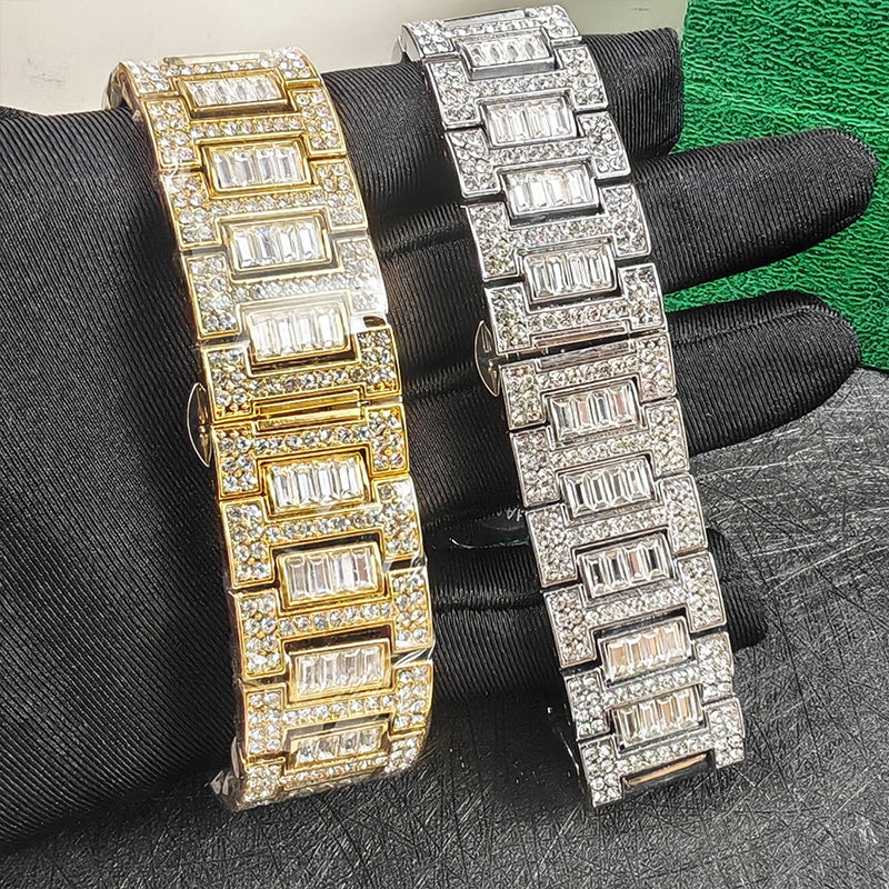 ⏳Zeitlich begrenztes Sonderangebot⏰Luxuriöse quadratische Strass-Uhr – umwerfender Glanz, kratzfest und sicherer Verschluss! ✨⌚