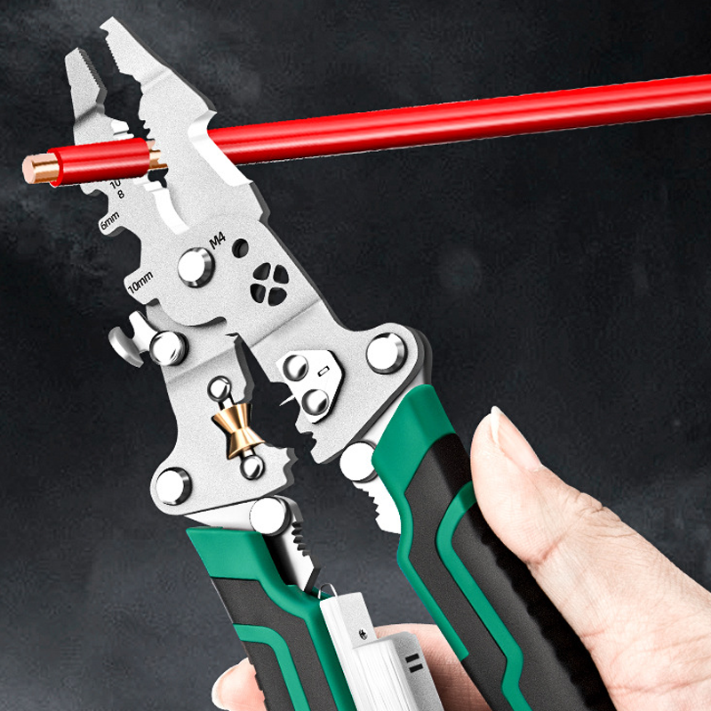 Multifunktionale klappbare Draht Stripping Schere mit elektrischem Test