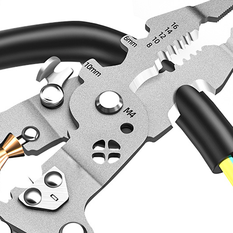 Multifunktionale klappbare Draht Stripping Schere mit elektrischem Test