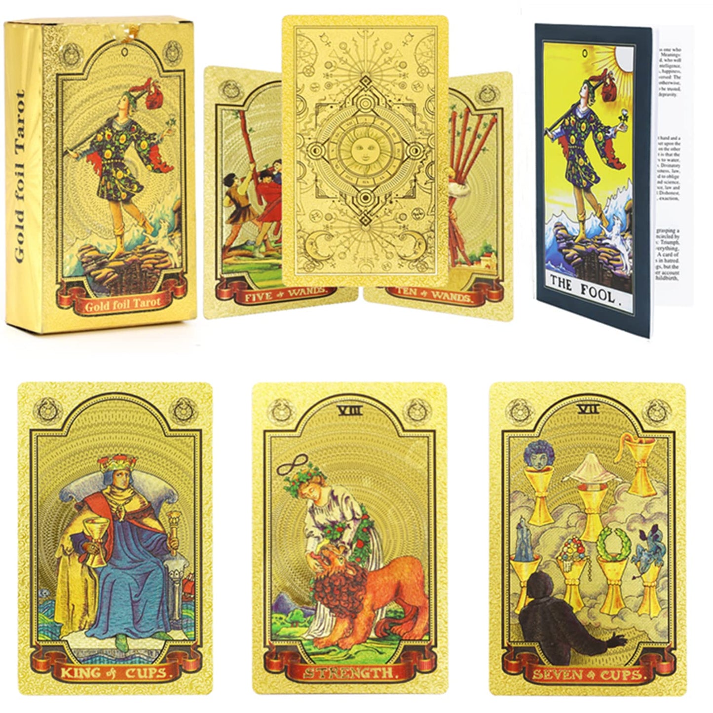 🔥Neujahrsaktion 50% RABATT✨Entdecken Sie die mystische Welt des Tarot-Goldfolien-Tarots