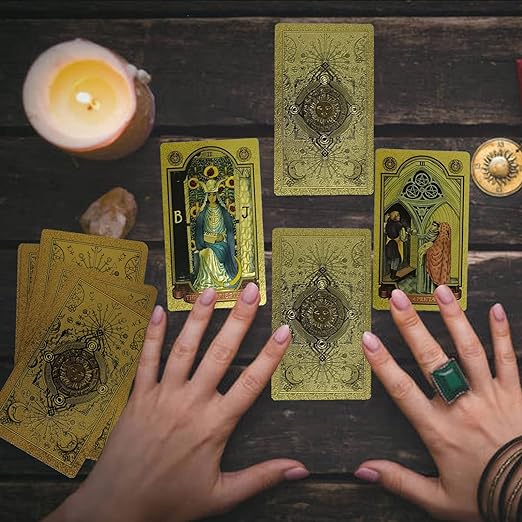🔥Neujahrsaktion 50% RABATT✨Entdecken Sie die mystische Welt des Tarot-Goldfolien-Tarots