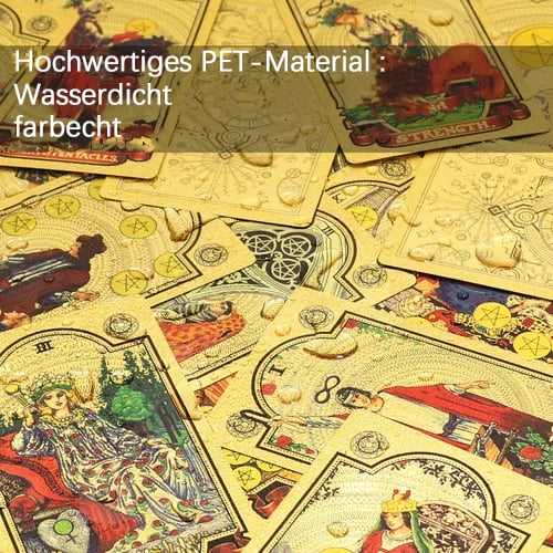 🔥Neujahrsaktion 50% RABATT✨Entdecken Sie die mystische Welt des Tarot-Goldfolien-Tarots