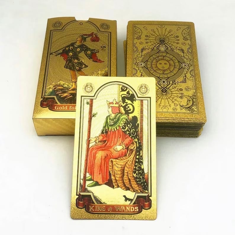 🔥Neujahrsaktion 50% RABATT✨Entdecken Sie die mystische Welt des Tarot-Goldfolien-Tarots