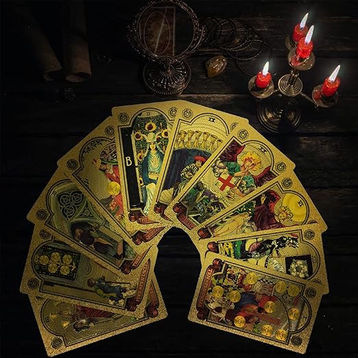 🔥Neujahrsaktion 50% RABATT✨Entdecken Sie die mystische Welt des Tarot-Goldfolien-Tarots