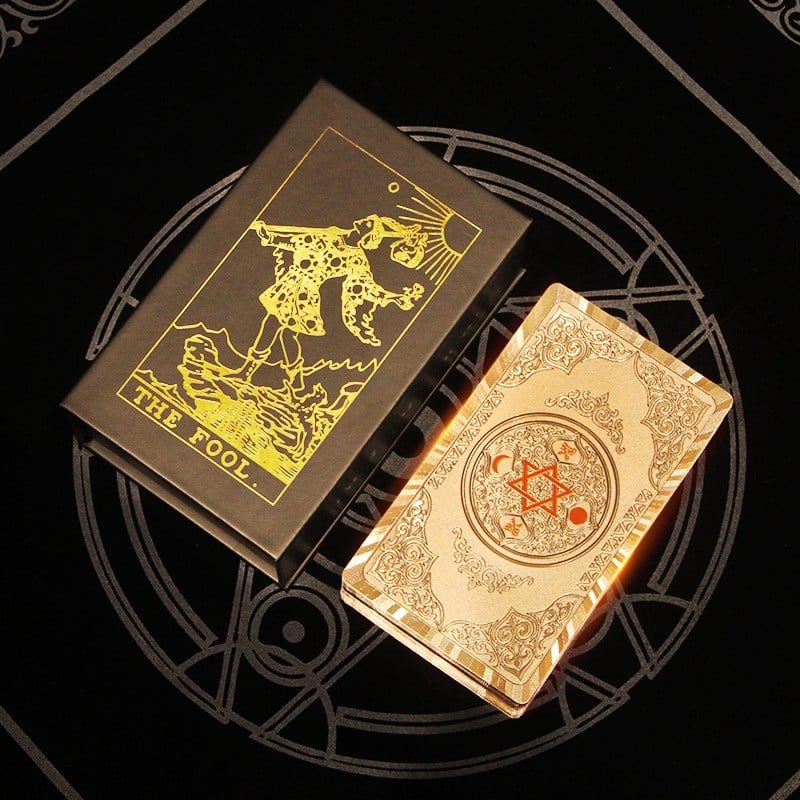 🔥Neujahrsaktion 50% RABATT✨Entdecken Sie die mystische Welt des Tarot-Goldfolien-Tarots