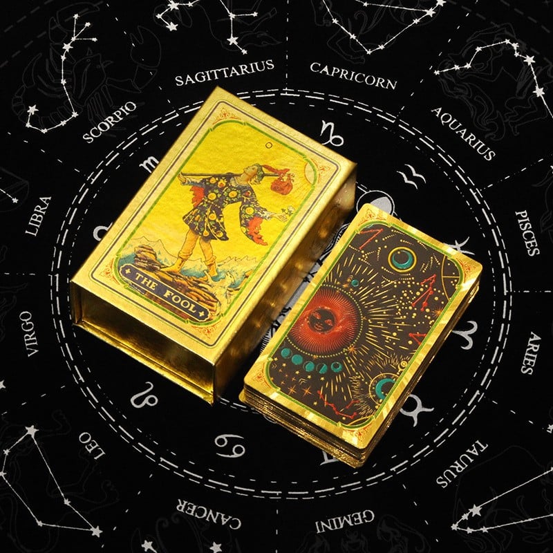 🔥Neujahrsaktion 50% RABATT✨Entdecken Sie die mystische Welt des Tarot-Goldfolien-Tarots