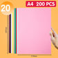 Buntes A4-Kopierpapier-Set für Handwerk & Basteln