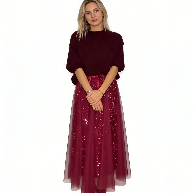Sparkle-Top und Tüllrock für Damen