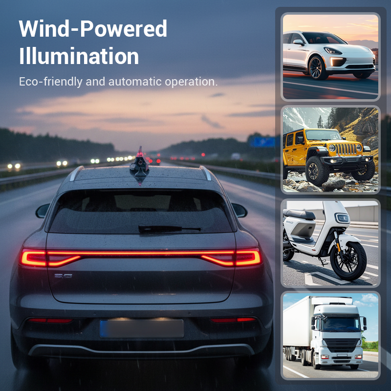 🚗 KAUFE 3, ERHALTE 1 GRATIS ! ✨ Auto-Haifischflossen-Wind-Dekorationsleuchte – Einfache Installation, Energieeffizient & Auffälliges Design ⚡