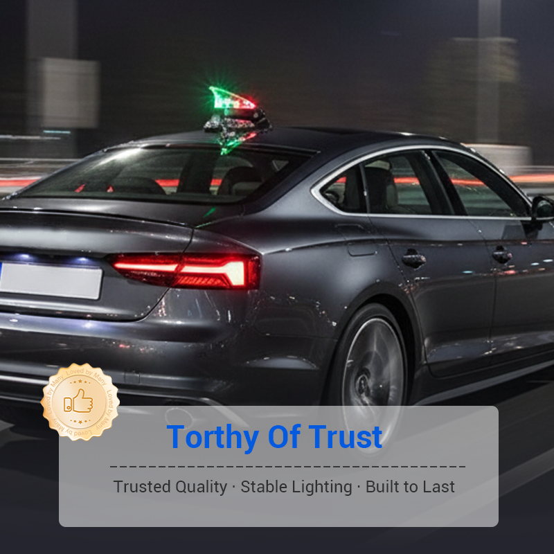 🚗 KAUFE 3, ERHALTE 1 GRATIS ! ✨ Auto-Haifischflossen-Wind-Dekorationsleuchte – Einfache Installation, Energieeffizient & Auffälliges Design ⚡