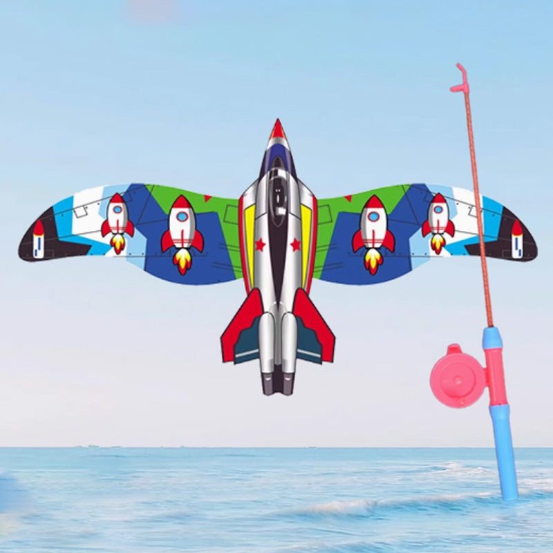 🎣 50% RABATT! 🪁 Angelruten-Drachen für Kinder – Einfach zu Steuern, Förderung der Koordination & Spaß im Freien 👧