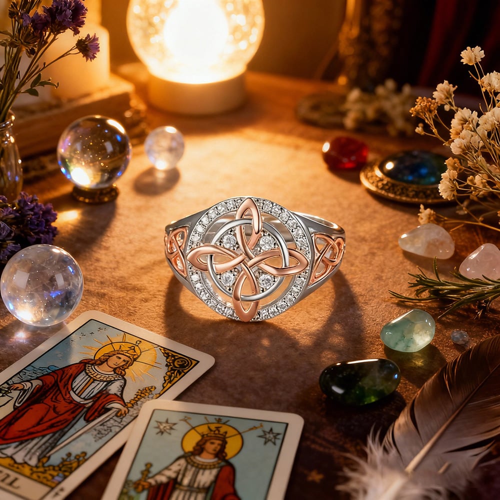 🔮💍Handgefertigter „Hexenknoten“-Ring – Ein symbolisches Schmuckstück für Deine Liebsten💞