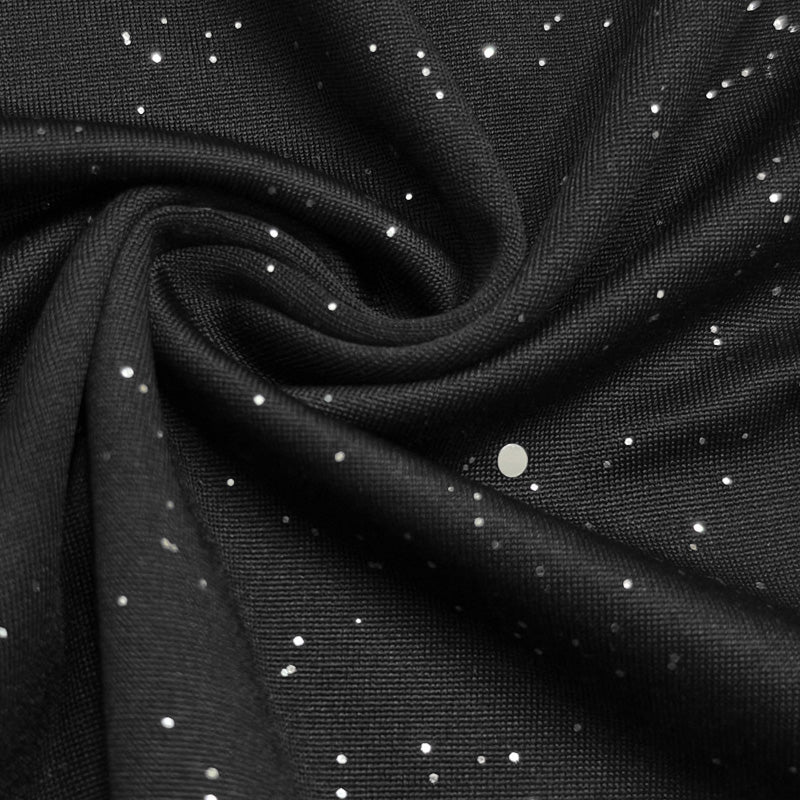 Damen-Spitzenoberteil mit schulterfreiem Ausschnitt und Glitzer, langärmelig