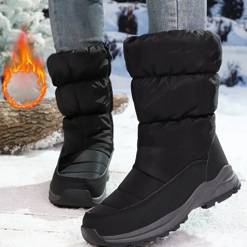 ⚡⚡ 49% Rabatt ❄️ Ultrawarme Damen-Schneestiefel mit Kunstfellfutter – Beine warm, Komfort pur im Schnee!