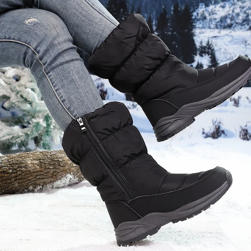 ⚡⚡ 49% Rabatt ❄️ Ultrawarme Damen-Schneestiefel mit Kunstfellfutter – Beine warm, Komfort pur im Schnee!