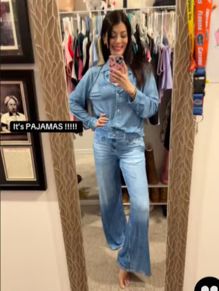 🔥⏰ Denim Dreams Pyjama-Set | Ultra-weiche Loungekleidung im Jeans-Look für maximalen Komfort.