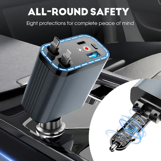 ✨Auto-Oplader mit Sternenlichtprojektor – 90W Superschnelles Laden & Magische Atmosphäre im Auto! 🔌✨