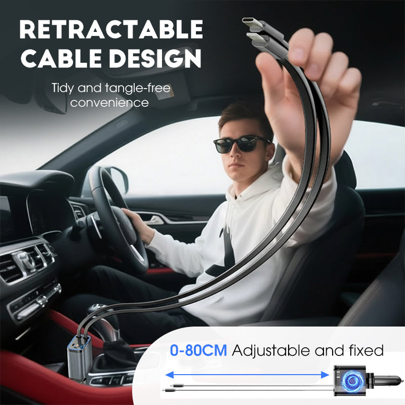 ✨Auto-Oplader mit Sternenlichtprojektor – 90W Superschnelles Laden & Magische Atmosphäre im Auto! 🔌✨