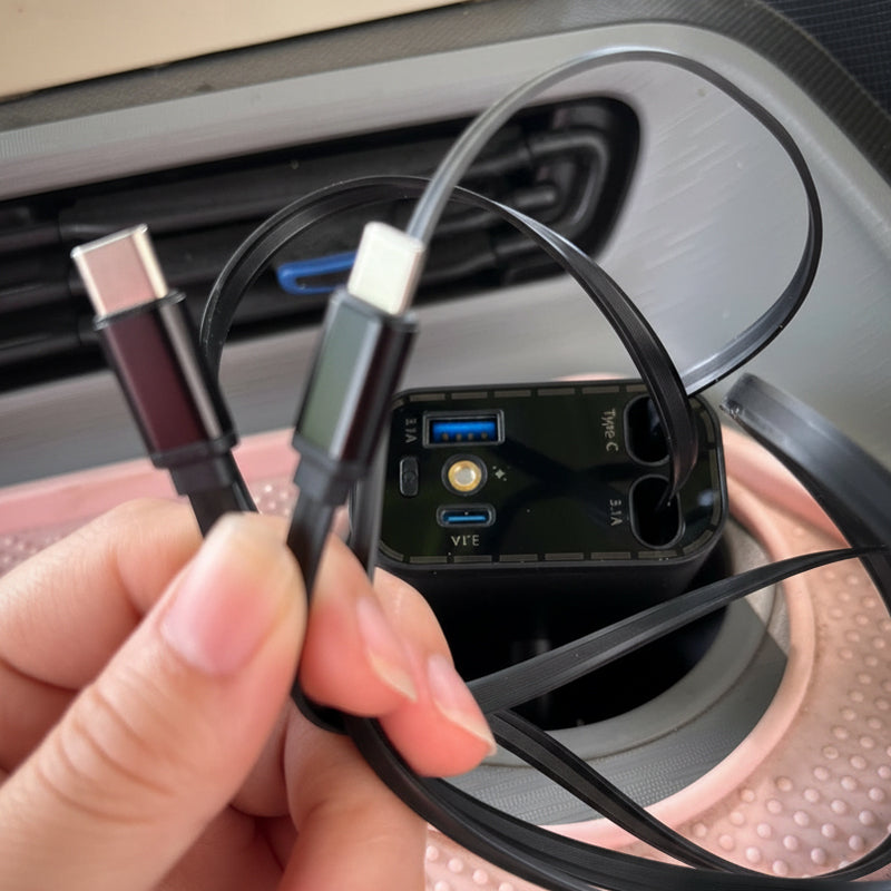 ✨Auto-Oplader mit Sternenlichtprojektor – 90W Superschnelles Laden & Magische Atmosphäre im Auto! 🔌✨