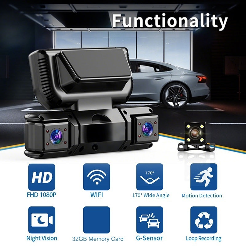 📢📢50 %  RABATT !! ⏰4-Kanal-Dashcam mit WLAN und Nachtsichtfunktion🚗💡