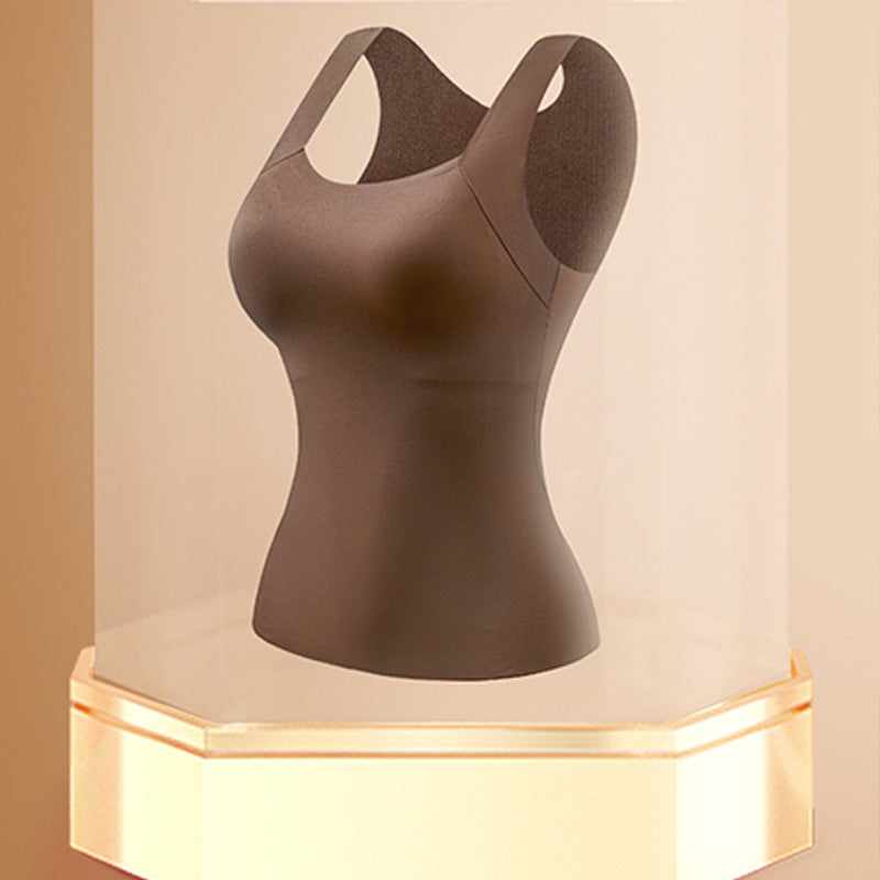 👚 50% RABATT! 🔥 Damen Thermo-Tanktop mit U-Ausschnitt – Integrierter BH, Nahtlos & Perfekt zum Unterziehen 🏃‍♀️