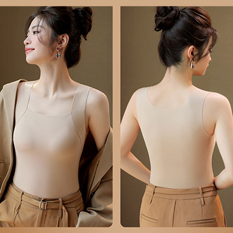 👚 50% RABATT! 🔥 Damen Thermo-Tanktop mit U-Ausschnitt – Integrierter BH, Nahtlos & Perfekt zum Unterziehen 🏃‍♀️